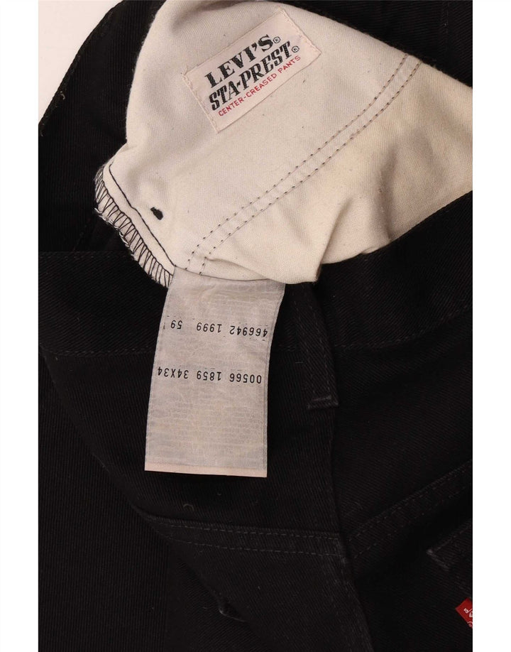 Levi's Herren Straight Jeans W34 L34 Schwarze Baumwolle
