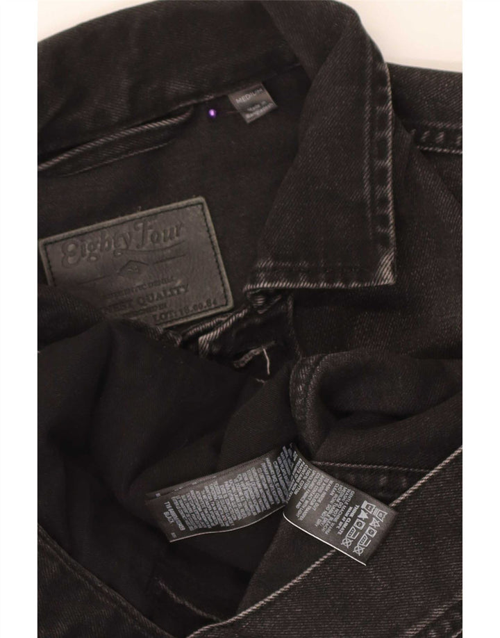 Marks & Spencer Herren Jeansjacke UK 38 Mittelschwarze Baumwolle