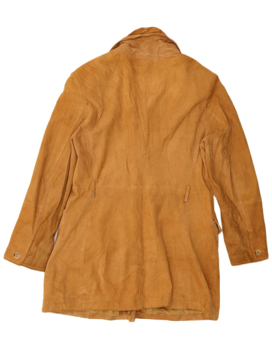 Conbipel Damen Zweireihige Wildlederjacke IT 44 Mittelbraunes Leder