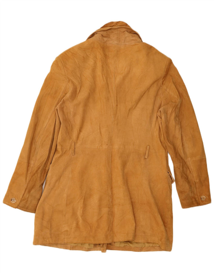 Conbipel Damen Zweireihige Wildlederjacke IT 44 Mittelbraunes Leder