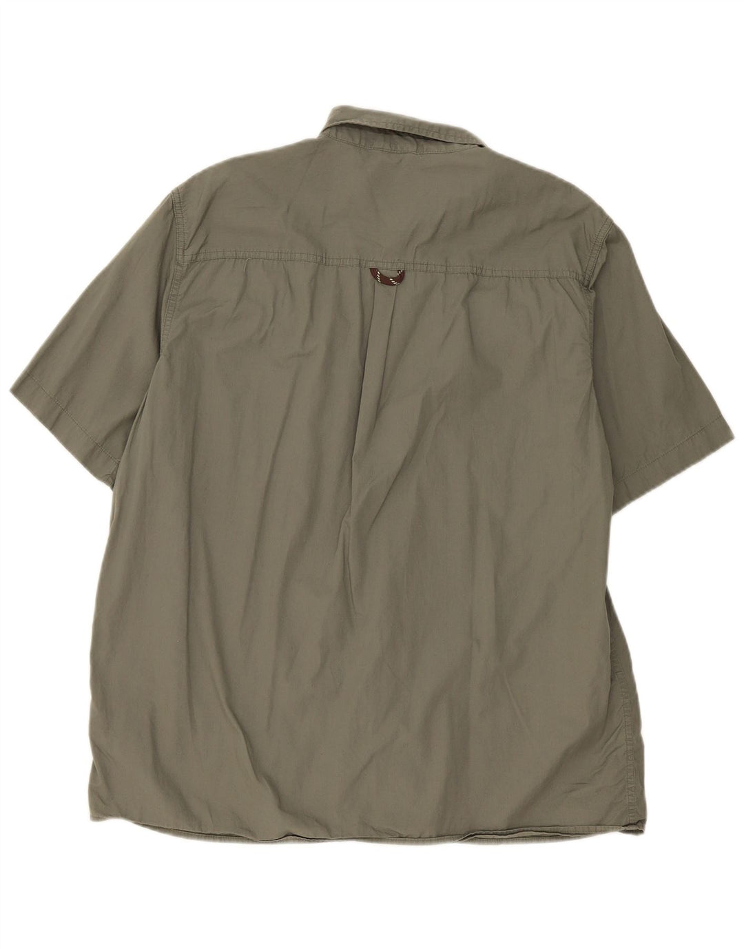 Wrangler Herren-Kurzarmhemd, groß, Khaki, Baumwolle