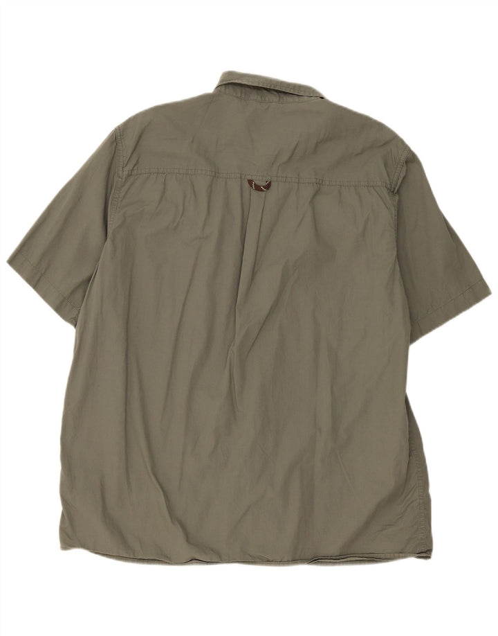 Wrangler Herren-Kurzarmhemd, groß, Khaki, Baumwolle