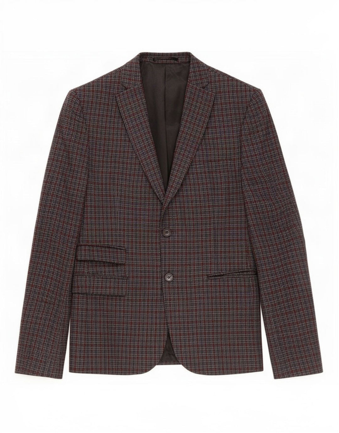 Berna Herren-Blazer mit 2 Knöpfen, UK 38, mittelgrau kariert