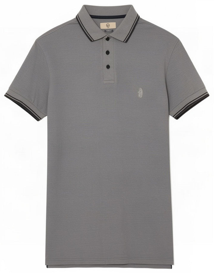 Refrigue Herren Poloshirt mittelblaue Baumwolle