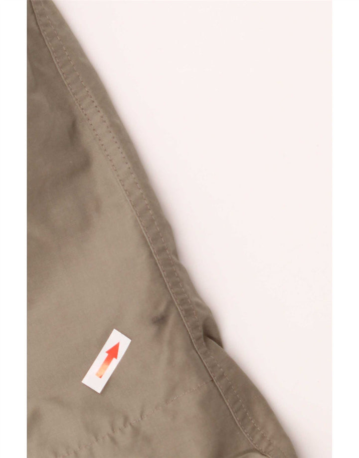 Woolrich Herren-Parka mit Kapuze, UK 38, mittelgraue Baumwolle