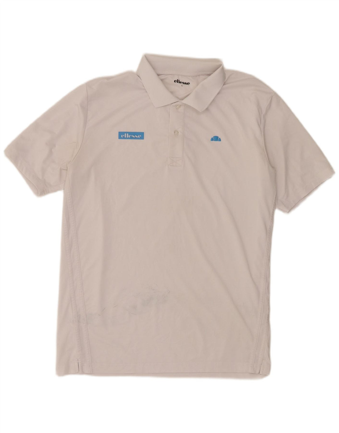 Ellesse Herren-Poloshirt, großes weißes Polyester
