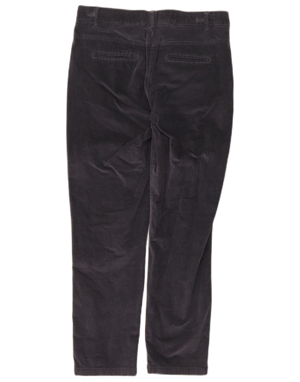 Benetton Gerade Cordhose für Damen, UK 10, Größe S, W30, L25, Grau, Baumwolle