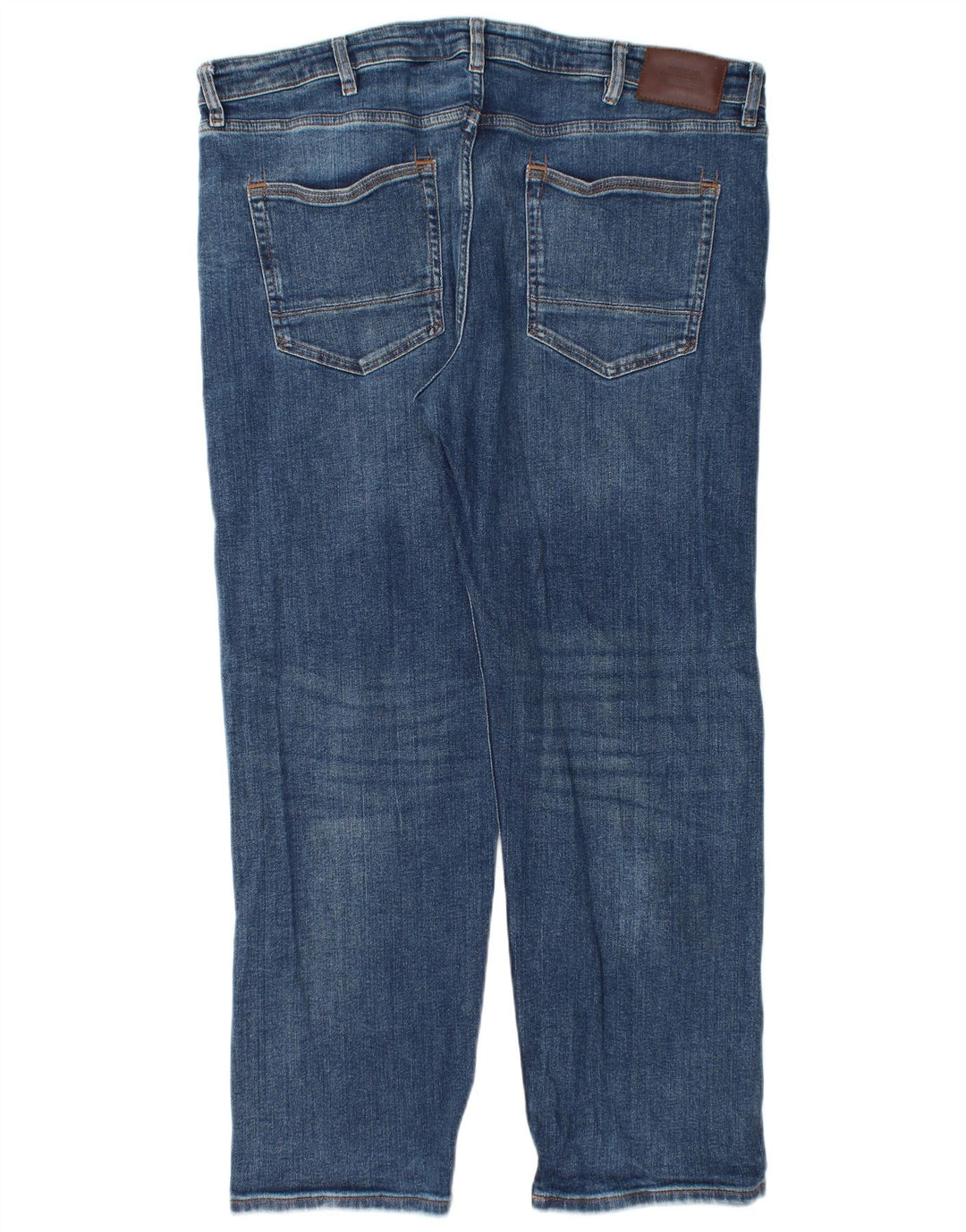 Marks & Spencer Herren Straight Jeans W38 L29 Blaue Baumwolle