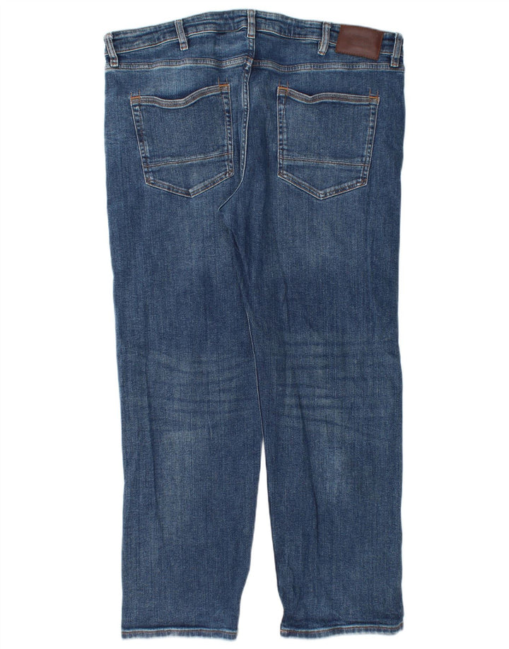 Marks & Spencer Herren Straight Jeans W38 L29 Blaue Baumwolle