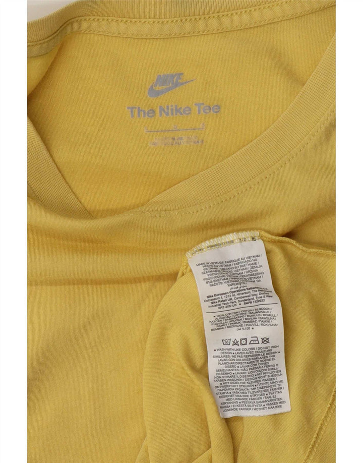 Nike Herren T-Shirt Top Large Gelb Baumwolle