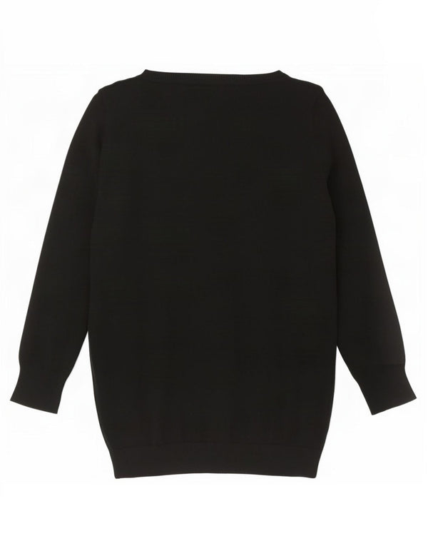 Zara Damen-Strickjacke mit 3/4-Ärmeln, UK-Größe 10, Größe S, Schwarz, Baumwolle