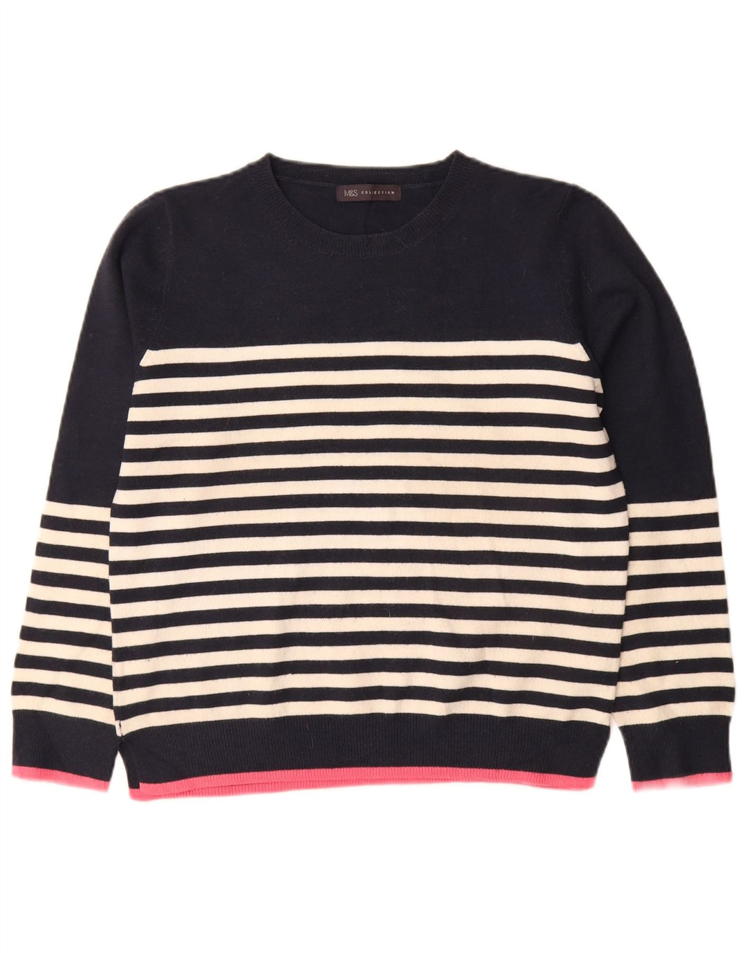 Marks & Spencer Damen-Pullover mit U-Boot-Ausschnitt, Gr. 12, mittleres Marineblau