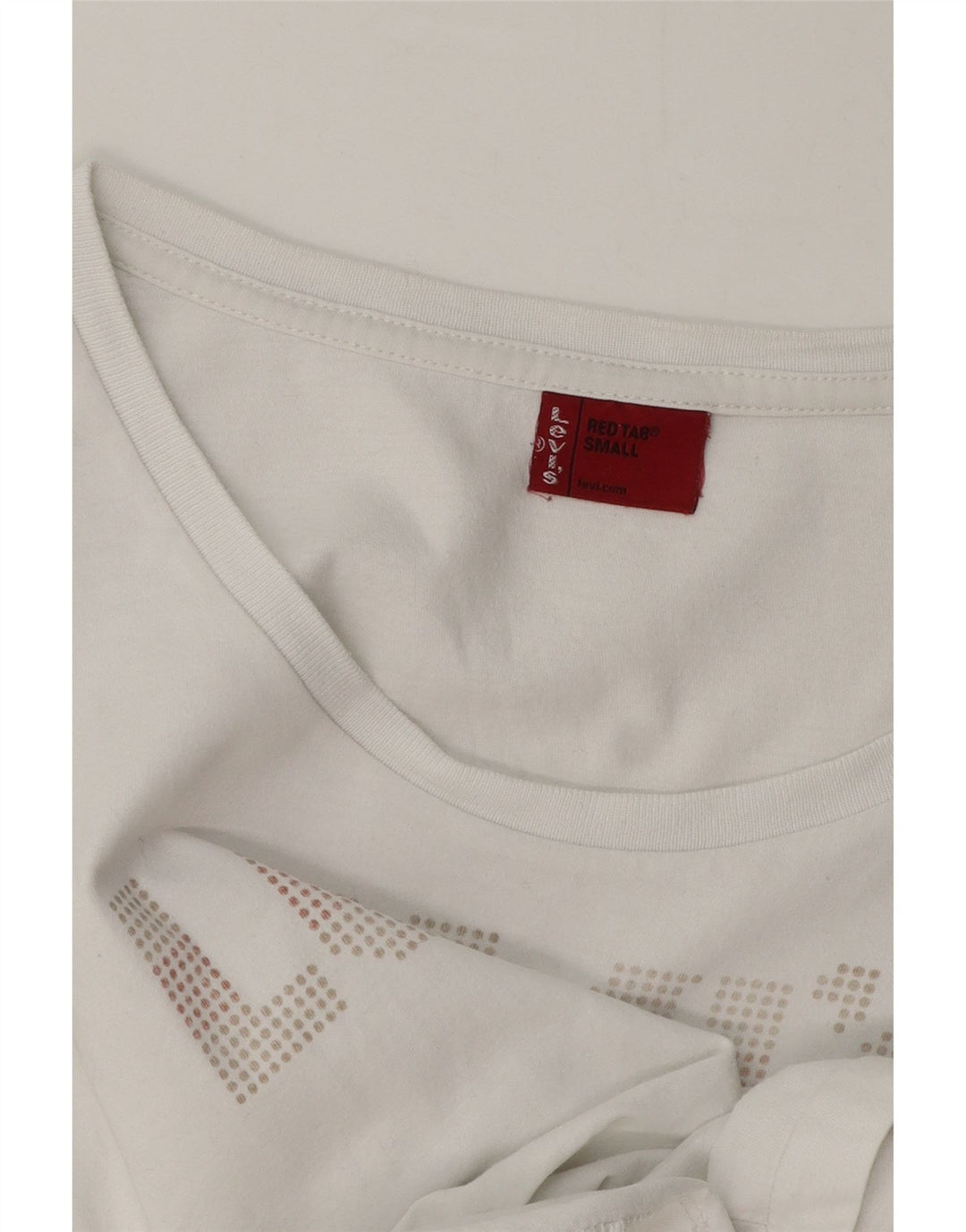Levi's Damen-T-Shirt mit Grafik, UK 10, Größe S, Weiß