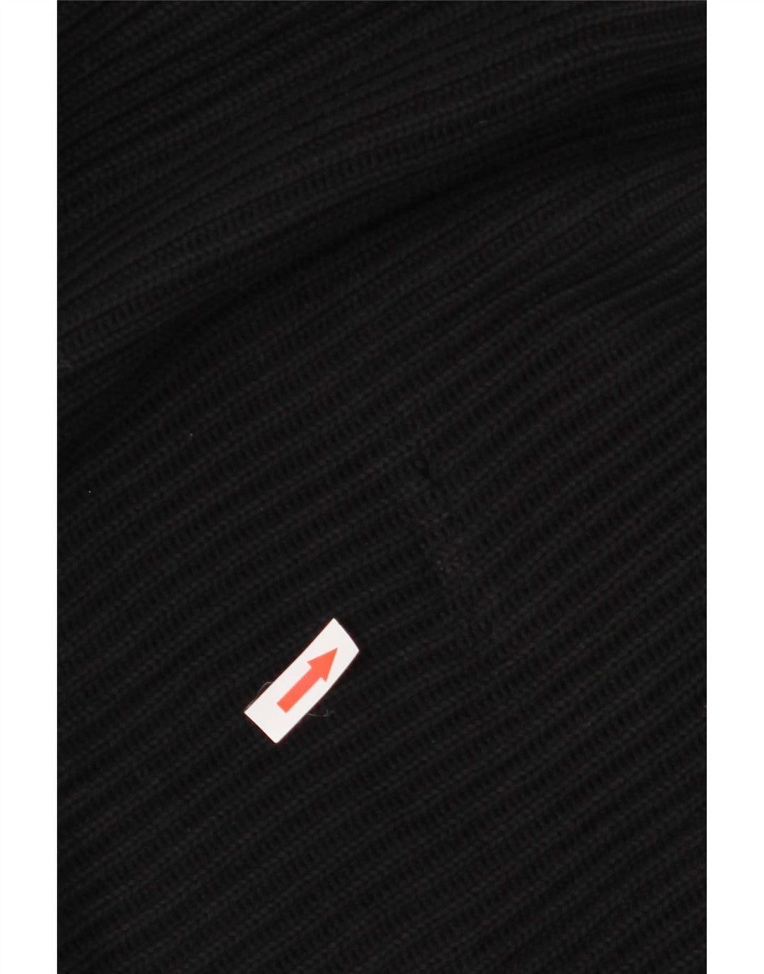 Zara Herren-Pullover mit Reißverschluss am Hals, groß, aus schwarzer Baumwolle