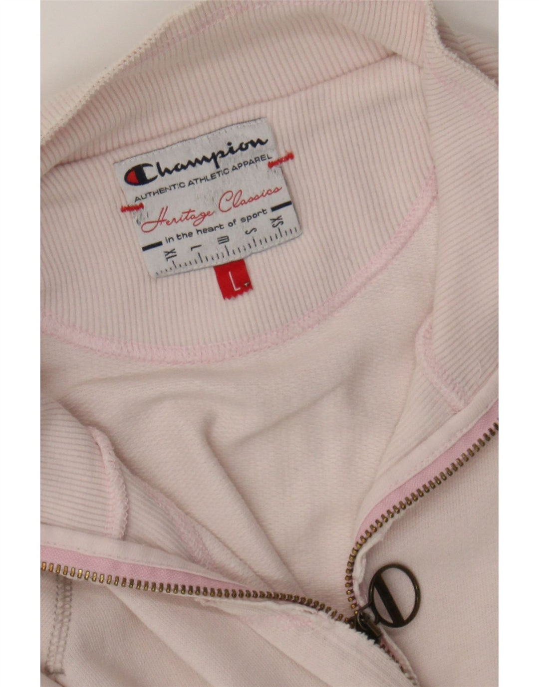 CHAMPION Womens Tracksuit Top Jacket UK 16 Large Pink Cotton Vintage Champion and Second-Hand Champion from Messina Hembry 