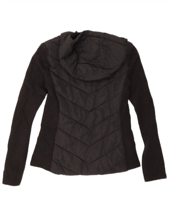 Zara Damen-Kapuzenjacke, wattiert, Gr. 10, Größe S, Schwarz, Polyester