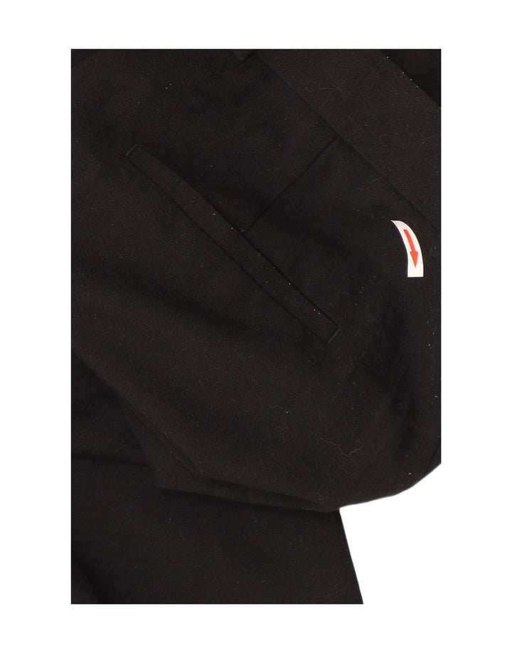 Marks & Spencer Damen Gerade Cargohose UK 12 Medium W30 L30 Schwarz