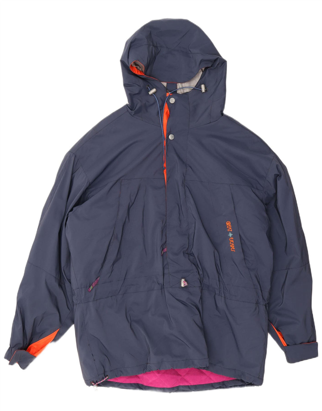 Great Escapes Herren Kapuzenpullover Skijacke IT 54 2XL Marineblau Polyester