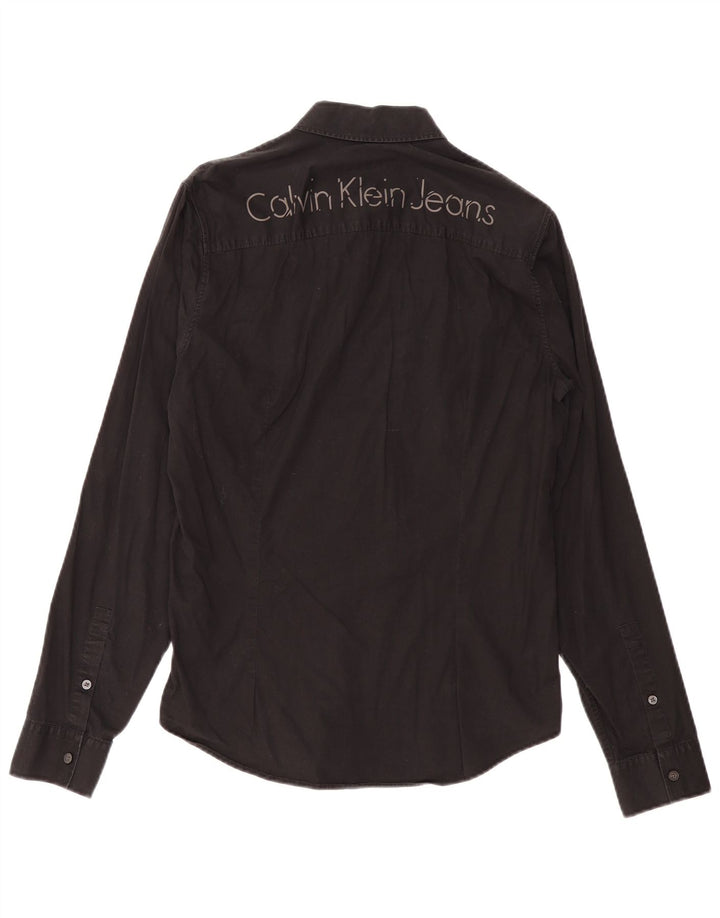 Calvin Klein Herrenhemd Mittelschwarze Baumwolle