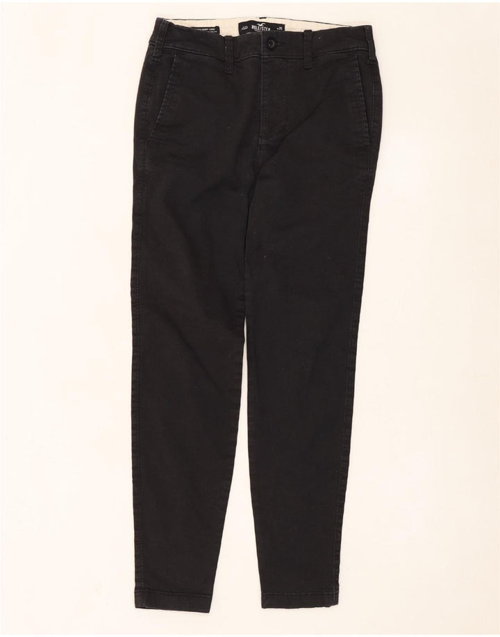 HOLLISTER Skinny Chino-Hose für Damen, W26, L30, schwarze Baumwolle