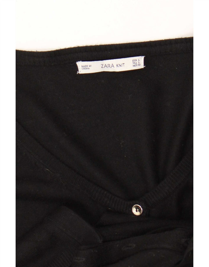 Zara Damen-Cardigan-Pullover UK 16 Large Schwarz