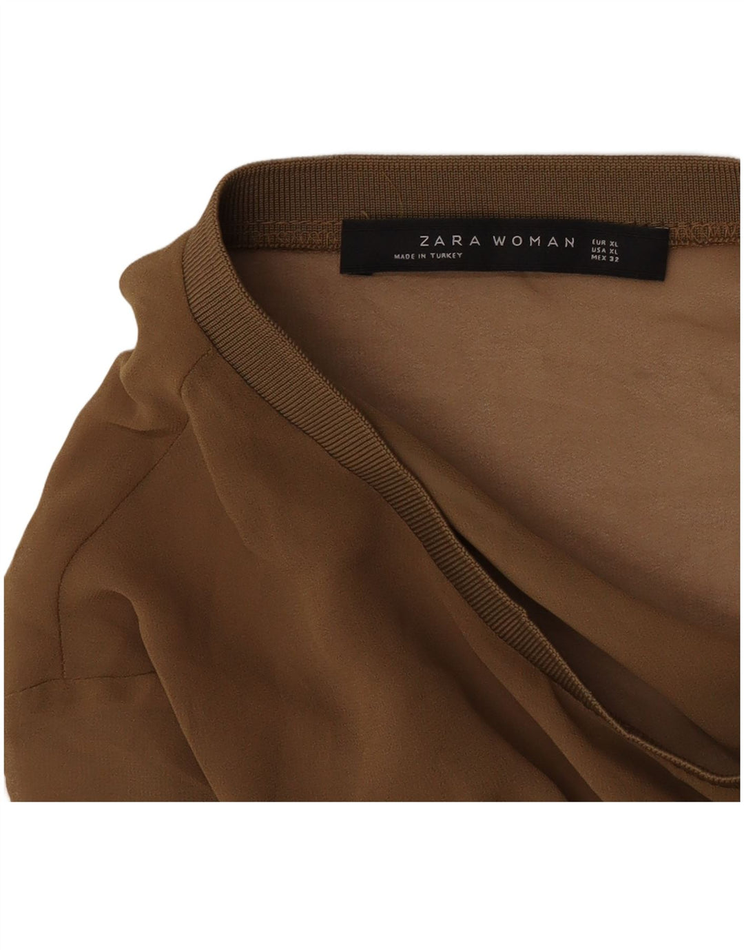 Zara Damen Basic Kleid UK 18 XL Braun
