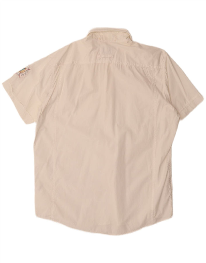 Camel Active Herren-Kurzarmhemd XL aus weißer Baumwolle