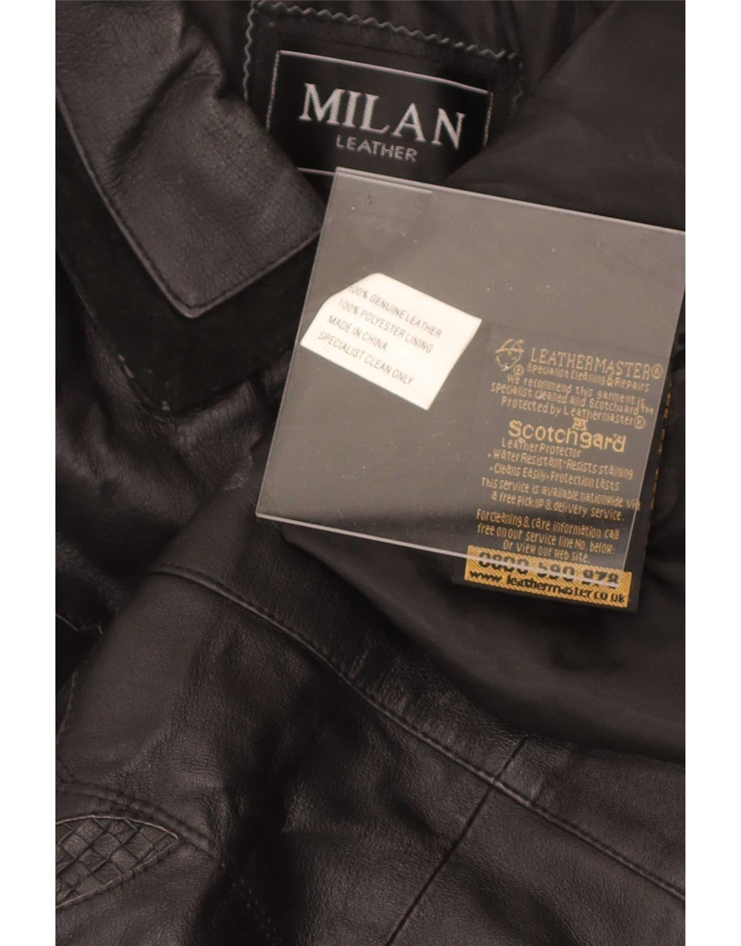 Milan Damen Ledermantel UK 12 Mittelschwarz geblümt