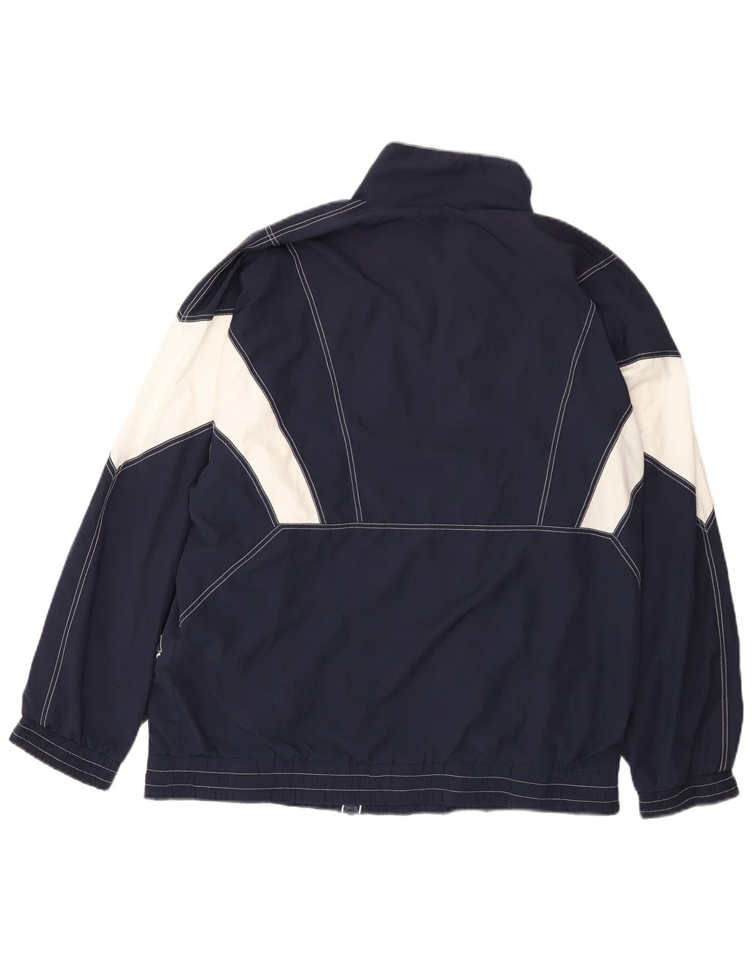Active Herren-Trainingsanzug-Top-Jacke, groß, Marineblau, Farbblock