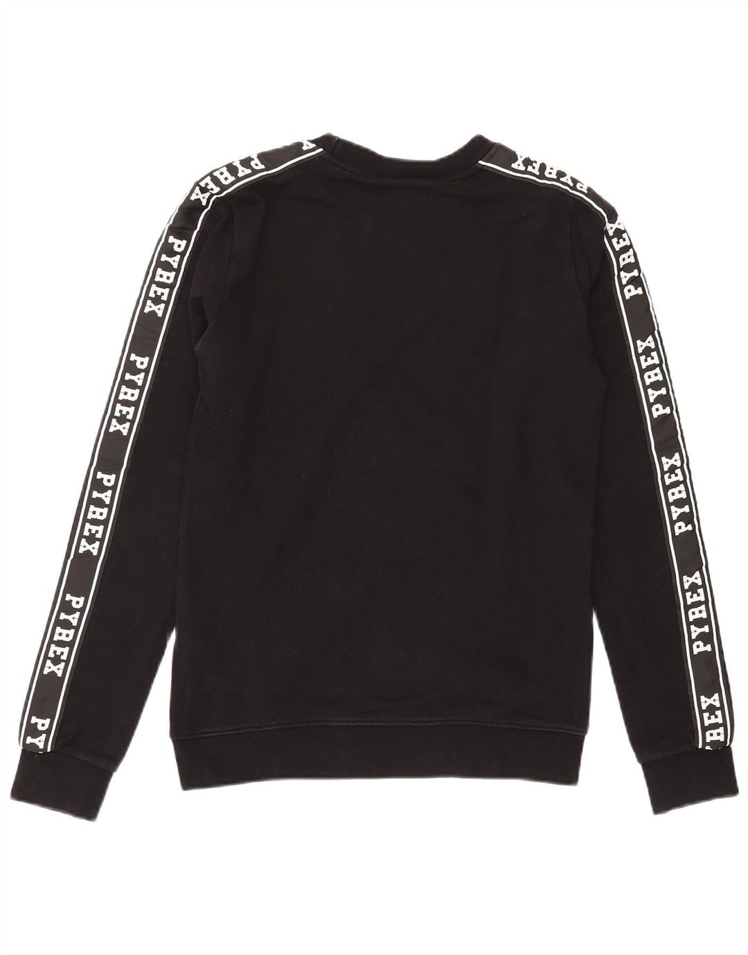 Pyrex Damen Grafik-Sweatshirt-Pullover UK 6 XS Schwarz Baumwolle