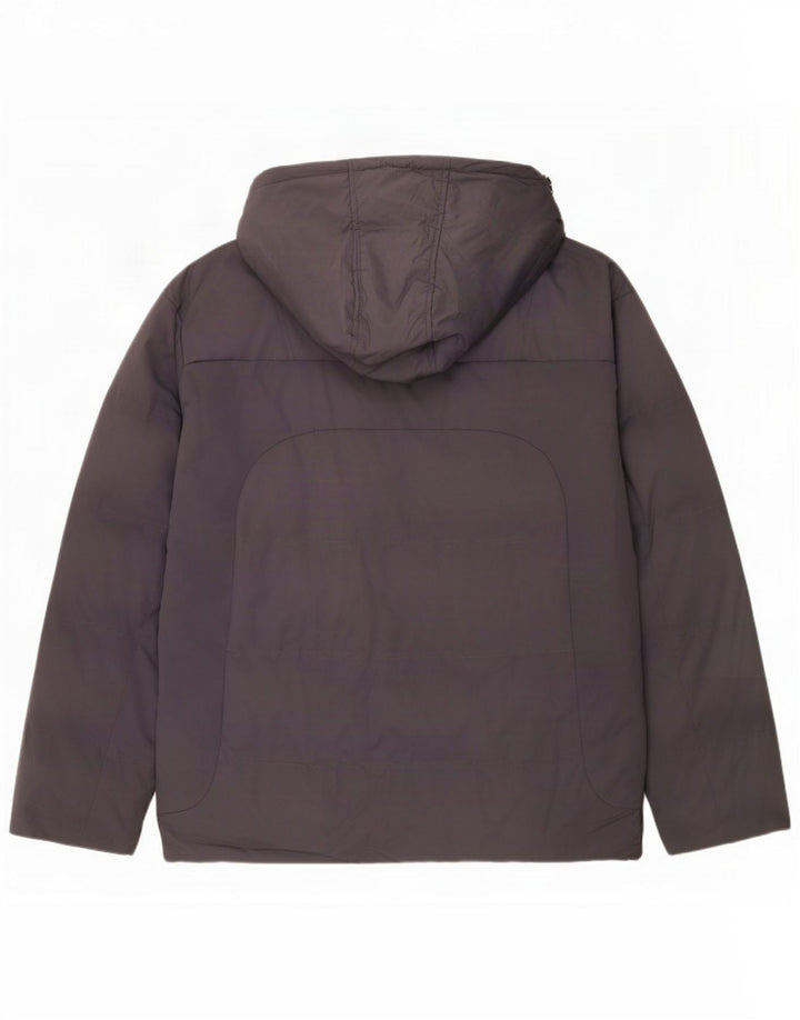 MC Kee's gepolsterte Herrenjacke mit Kapuze, UK 40, großes graues Polyester