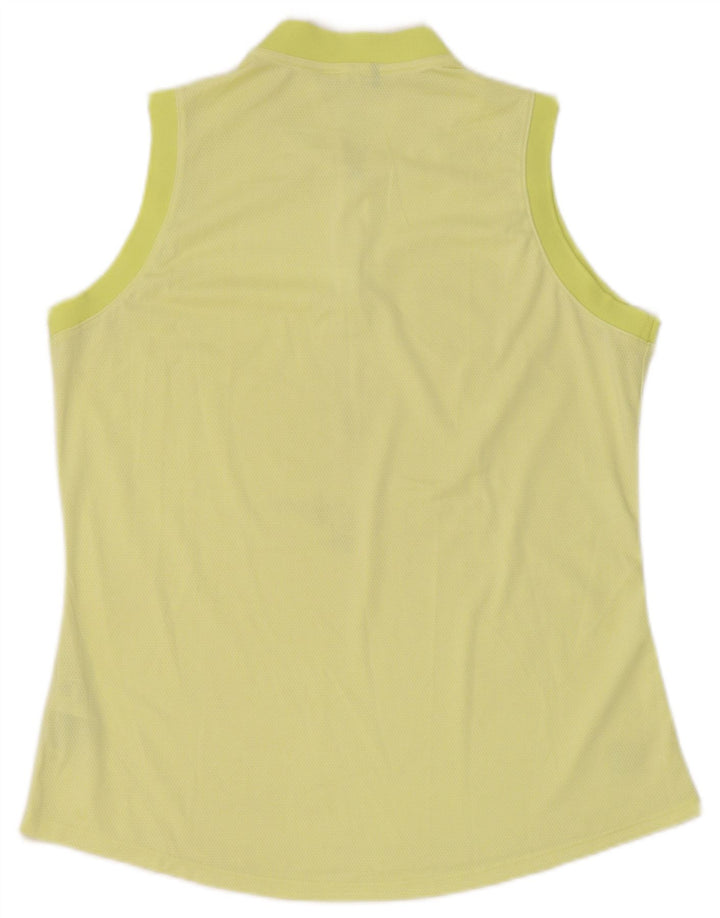 Adidas Damen Weste Top UK 14 Large Gelb Polyester