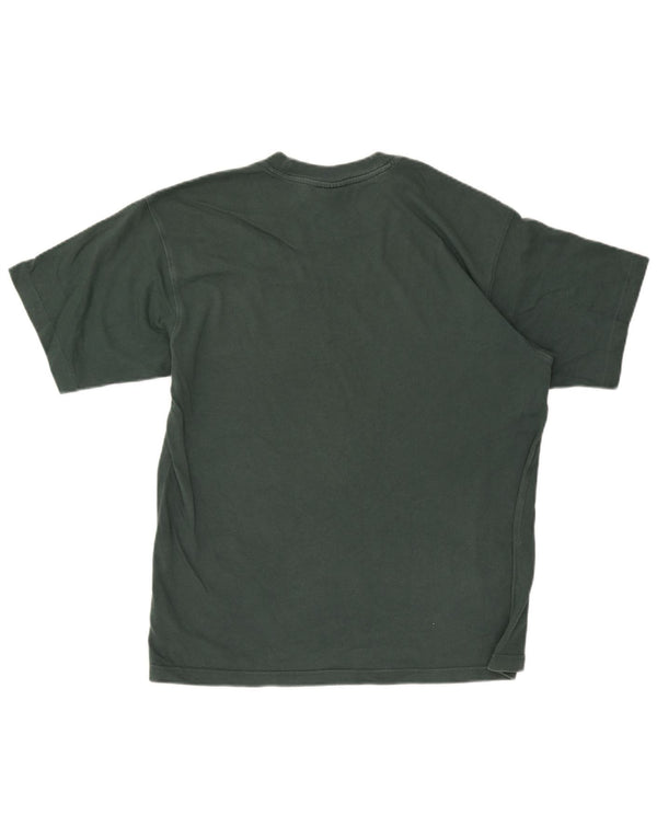 Adidas Mens T-Shirt Top Medium Green Cotton