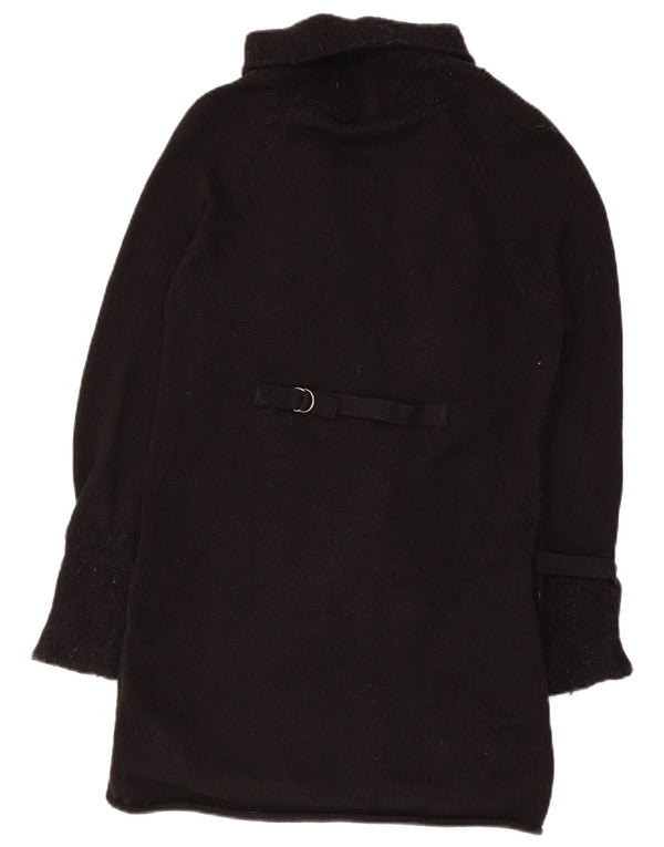 MINT VELVET Damen Longline Open Cardigan Pullover UK 10 Small Schwarz Acryl