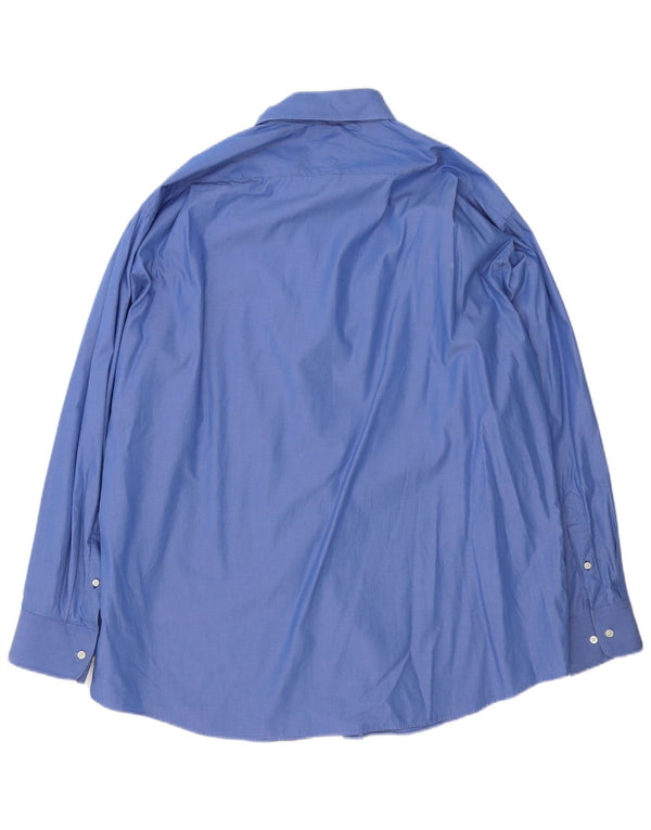 Tommy Hilfiger Herren-Hemd in normaler Passform, Größe 17 1/2 XL, blaue Baumwolle