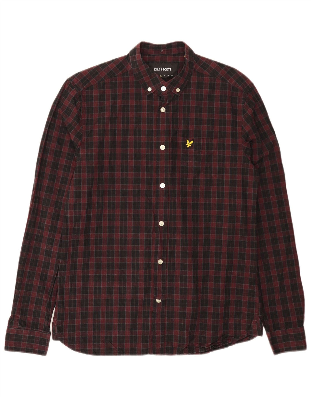LYLE & SCOTT Herrenhemd Medium Burgundy Check
