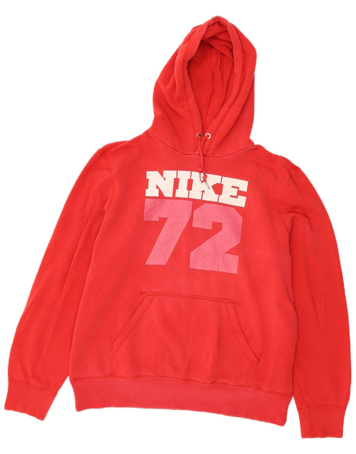 Nike Herren-Kapuzenpullover mit Grafik, groß, aus roter Baumwolle