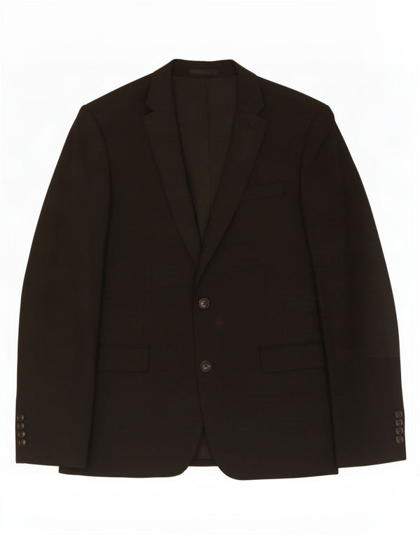 John Lewis Herren-Blazer mit 2 Knöpfen, UK 40, Größe L, Schwarz, Polyester
