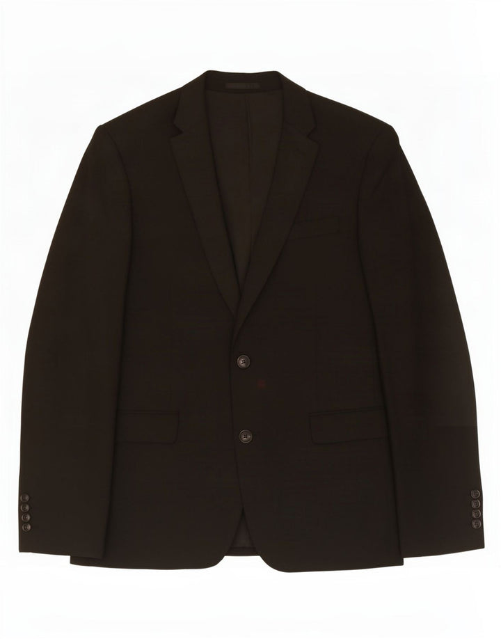John Lewis Herren-Blazer mit 2 Knöpfen, UK 40, Größe L, Schwarz, Polyester