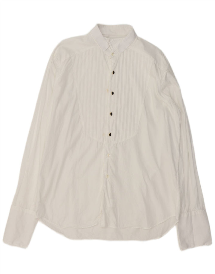 Ingram Herren-Formalhemd XL aus weißer Baumwolle