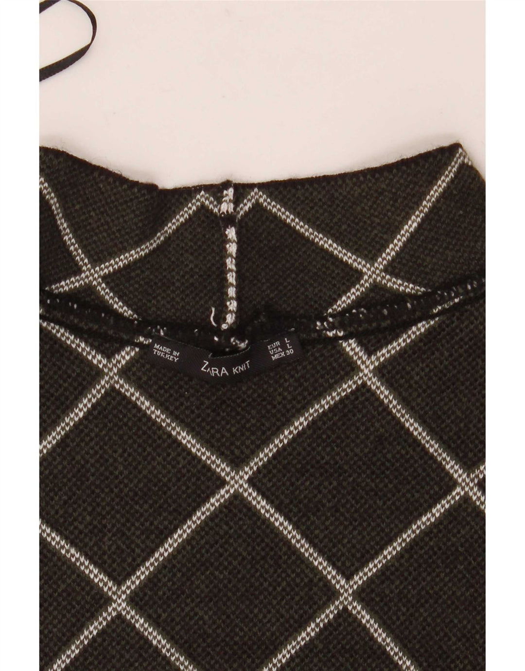 Ärmelloses Etuikleid für Damen von Zara, Gr. 44, groß, grau, geometrisch