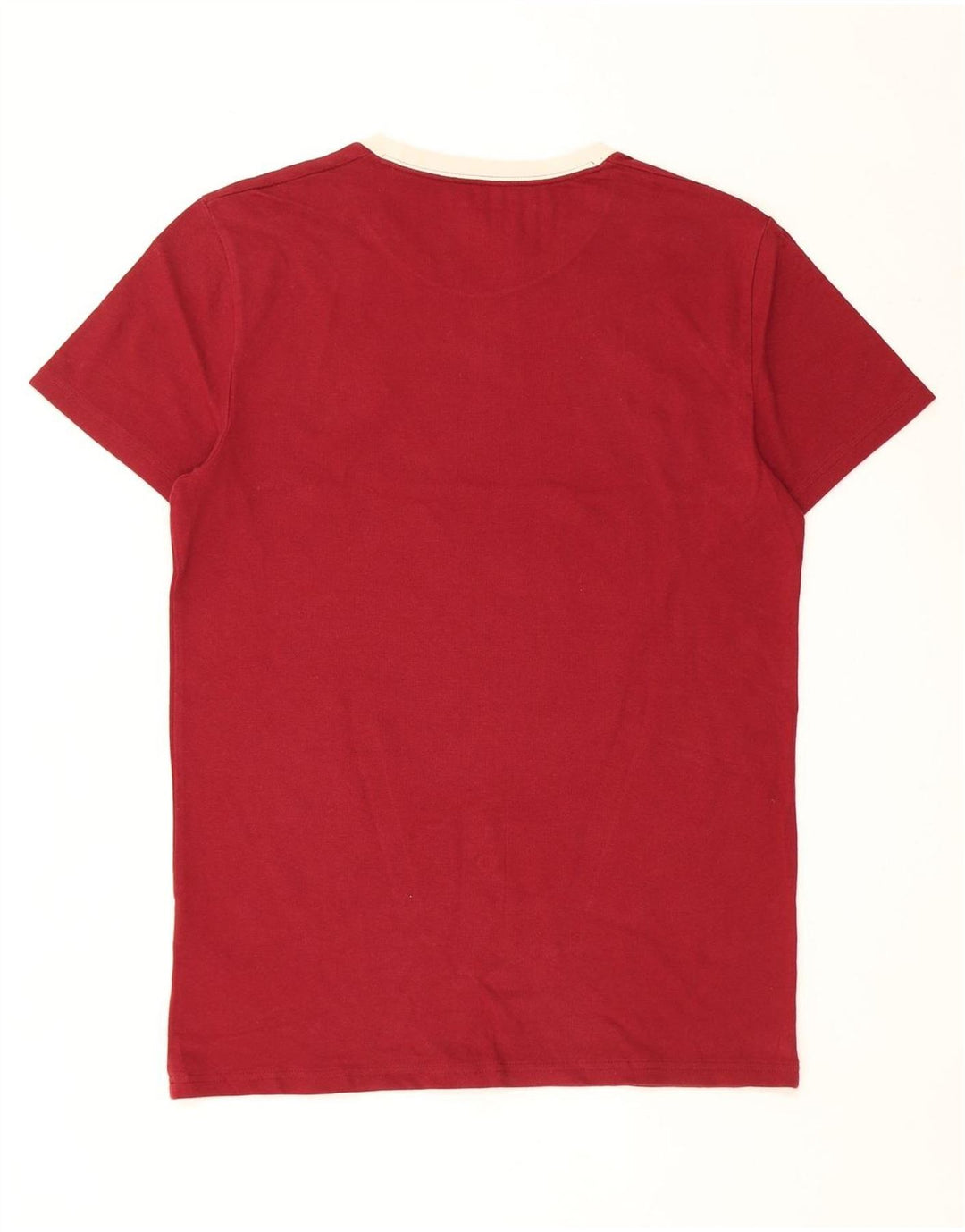 Hollister Herren T-Shirt Top Small Burgund Baumwolle