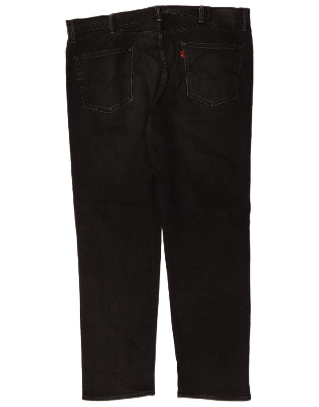 Levi's Herren Straight Jeans W42 L31 Schwarze Baumwolle