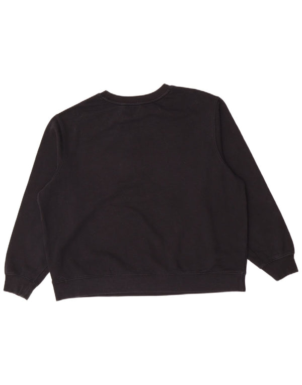 Marks & Spencer Damen Grafik-Sweatshirt-Pullover UK 16 Large Schwarz