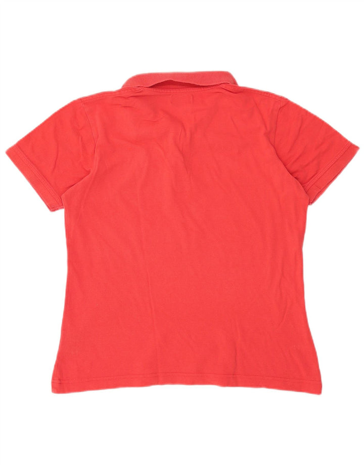Kappa Damen Poloshirt UK 16 Große rote Baumwolle