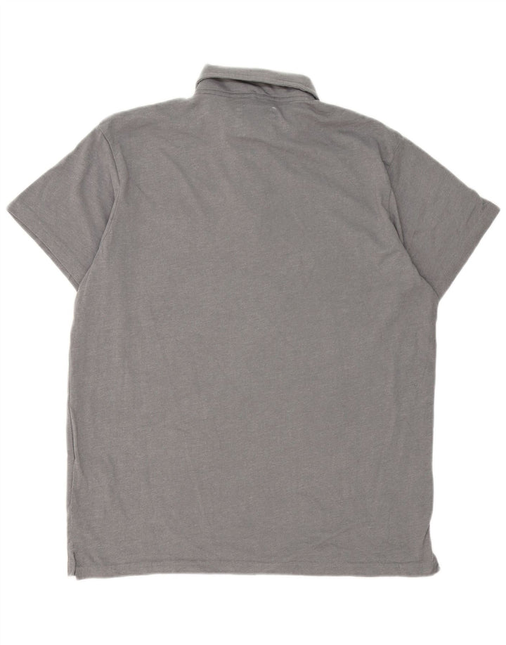 Weird Fish Herren-Poloshirt aus mittelgrauer Baumwolle