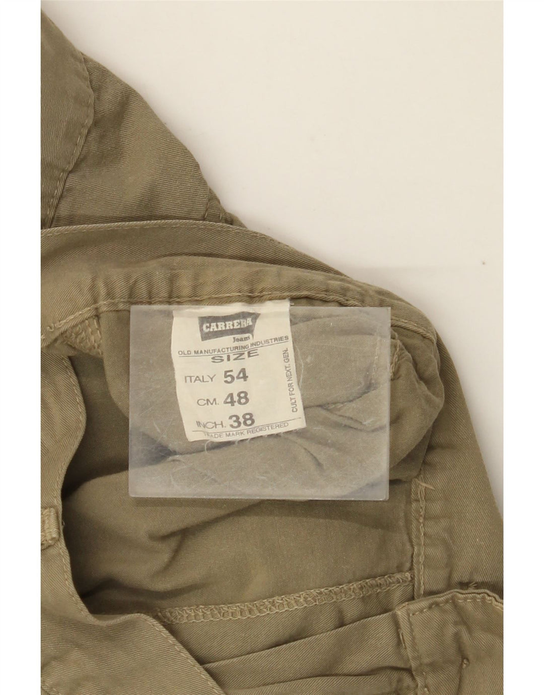 CARRERA Herren gerade Cargohose IT 54 2XL W36 L31 Khaki Baumwolle