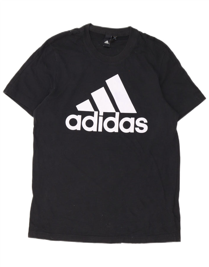 Adidas Herren Grafik T-Shirt Top Medium Schwarz Baumwolle