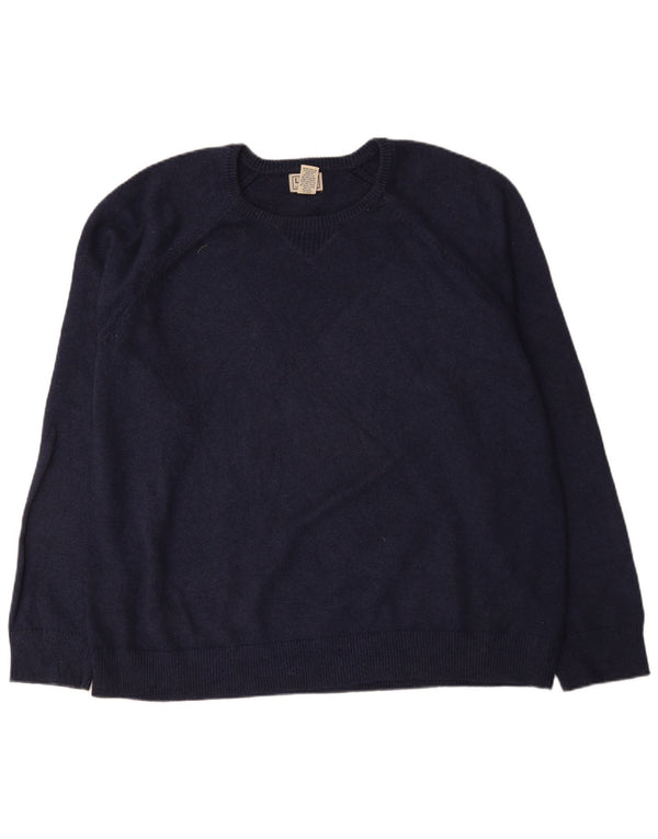 L.L.Bean Herren-Pullover mit Rundhalsausschnitt, 2XL, Marineblau, Baumwolle