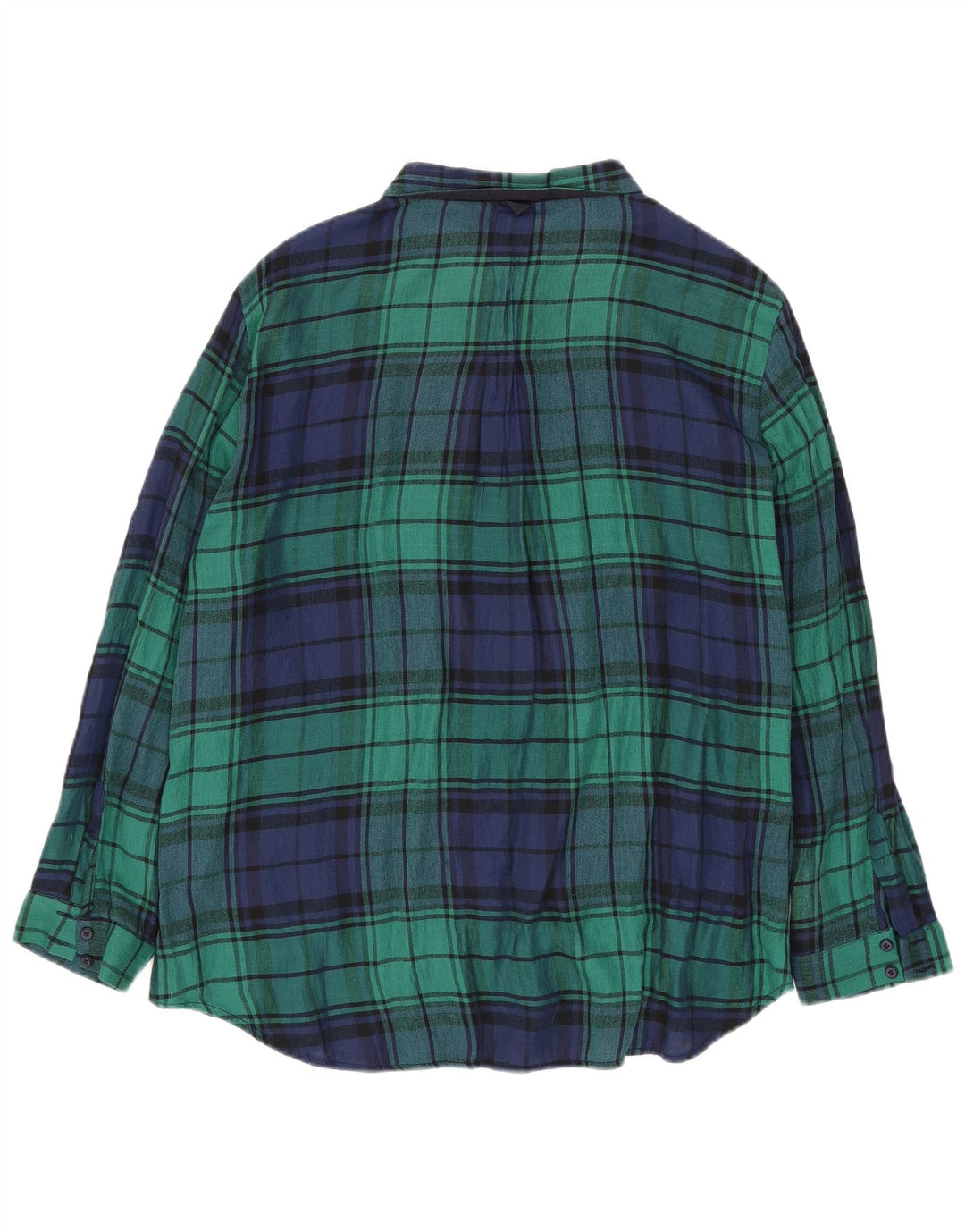 Zara Damen Flanellhemd UK 16 Large Green Check